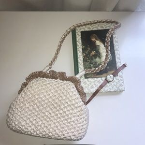 Vintage 50s 60s cottagecore basket bag